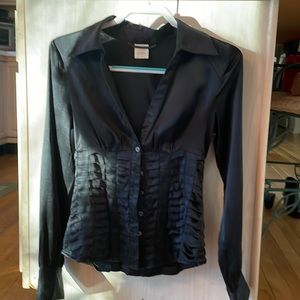 GUESS by Marciano size SM sexy black blouse